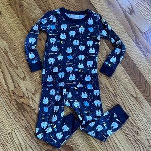Hanna Andersson kids pajamas size 4 tooth fairy print